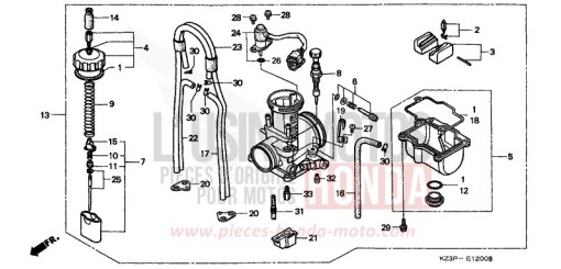 CARBURATEUR (1) CR250RV de 1997